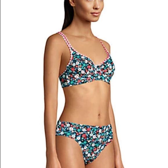 Land’s End reversible underwire bikini adjustable gingham floral Various - Picture 6 of 7